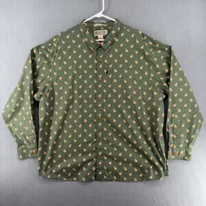 Duluth Trading Untucked Shirt Mens 2XL Green Mint Mojito Relaxed Fit Long Sleeve